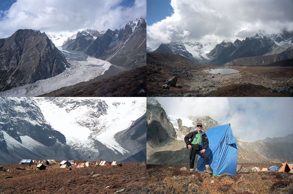 14 3 Camp Below Langma La, Jerome Ryan With Toilet Tent And Langma La